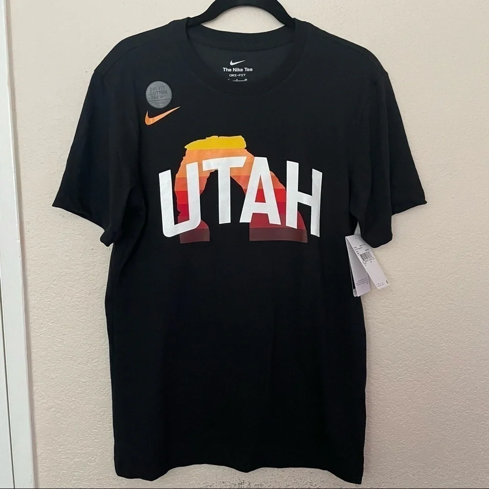 NWT Nike tee. NBA Authentic Utah. Size S Color Black